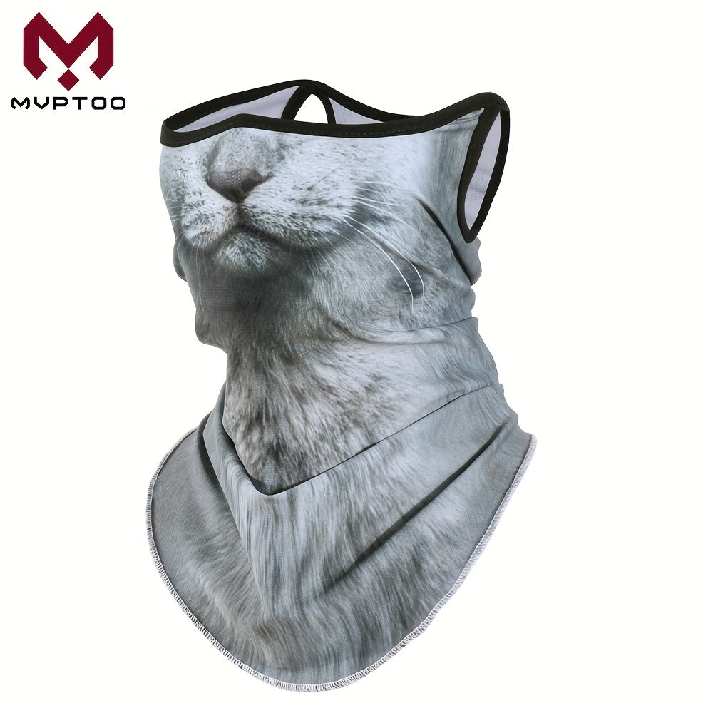 Stay warm and stylish with the MVPTOO 3D Printed Scarf featuring hanging ear loops and an animal print design. Ideal for cycling, motorcycling, and outdoor activities, this versatile accessory can be worn as a balaclava, full face mask, or neck warmer.