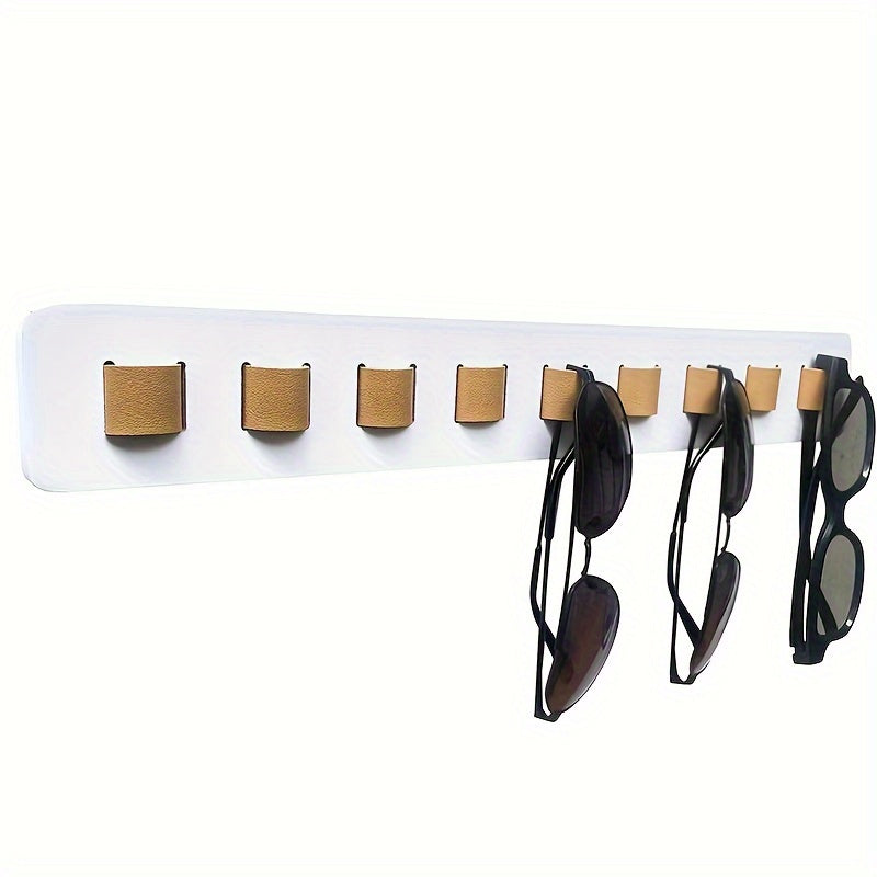 Wall-mounted glasses storage box made from modern simple wooden fashion, designed to display and store up to 9 glasses. This solid wood rack is perfect for holding glasses in a stylish and organized way. It can be mounted on the wall or used as a bedside