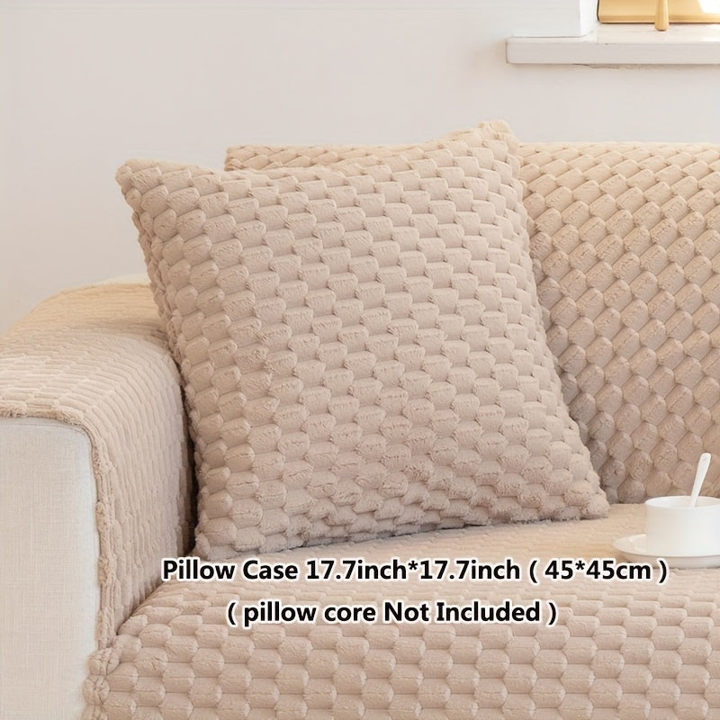 Modern sofa slipcover is stylish and pet-friendly, non-slip for all seasons, fits single to four-seater sofas, machine washable, includes square cushion, backrest, and armrest.