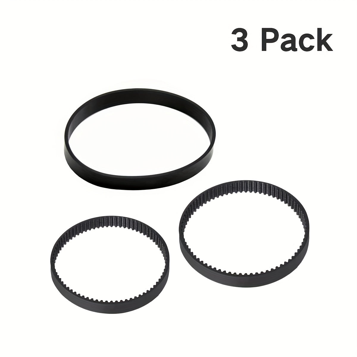 Get a 3-Pack of HOME TIMES Replacement Vacuum Belts for Bissell ProHeat 2X and Pet Pro Cleaner. These belts are compatible with the 1986, 1964, 2007, and 2007P Series. Made from durable rubber material, these belts do not require electricity to operate.