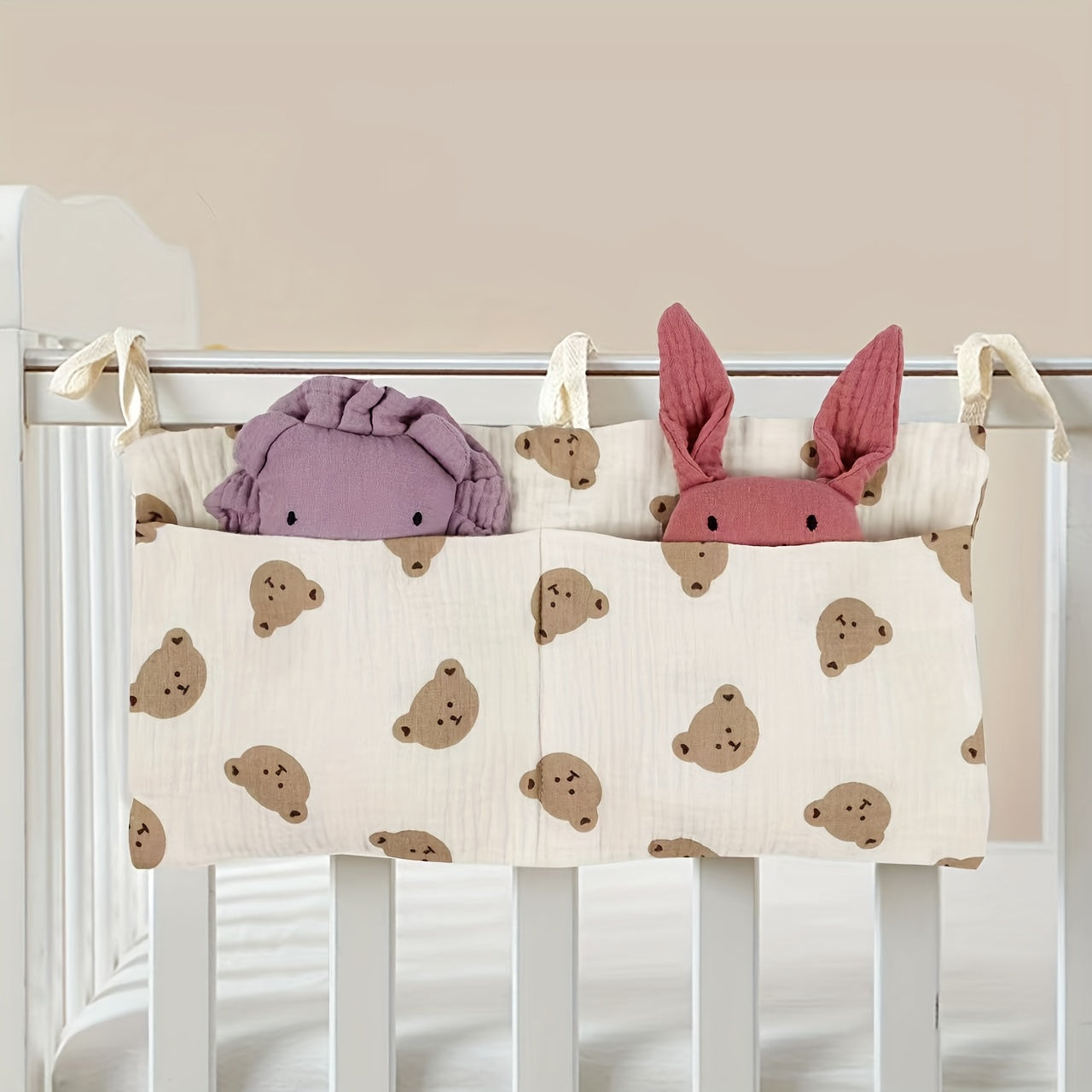 Storage bags for toys, baby beds, and strollers, as well as bottles, diapers, teething toys, and gums. Perfect for hanging on bedside or strollers, great as a Halloween or Christmas gift.