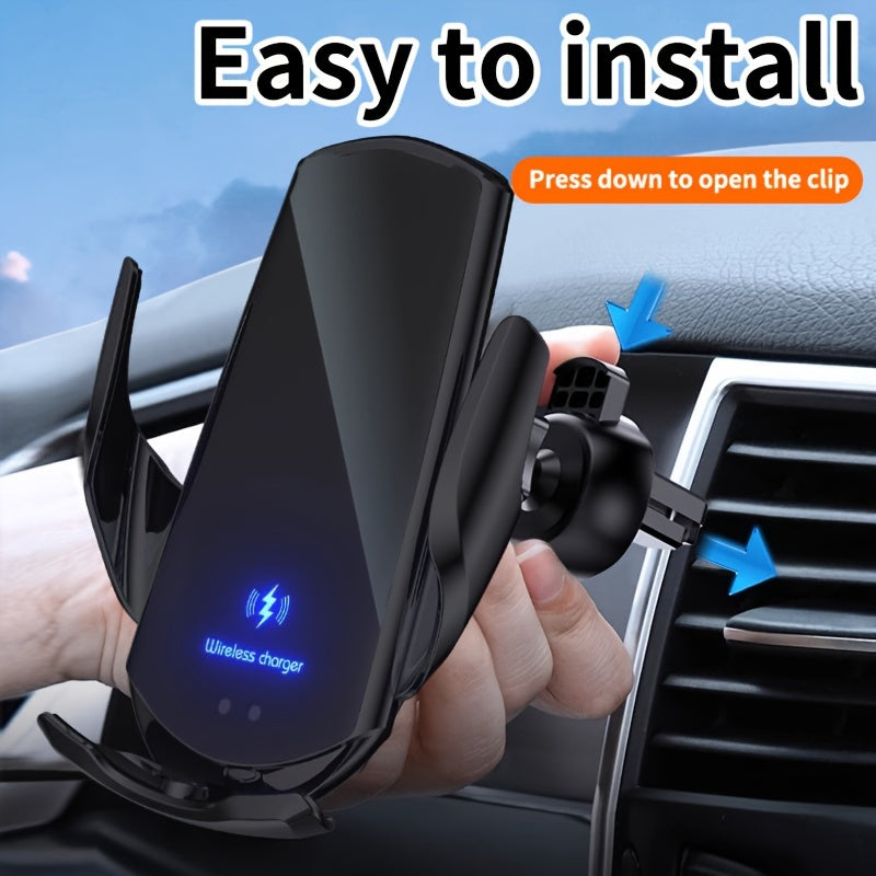 15W Car wireless charger with intelligent infrared induction, electric opening and closing, suitable for all mobile phones.