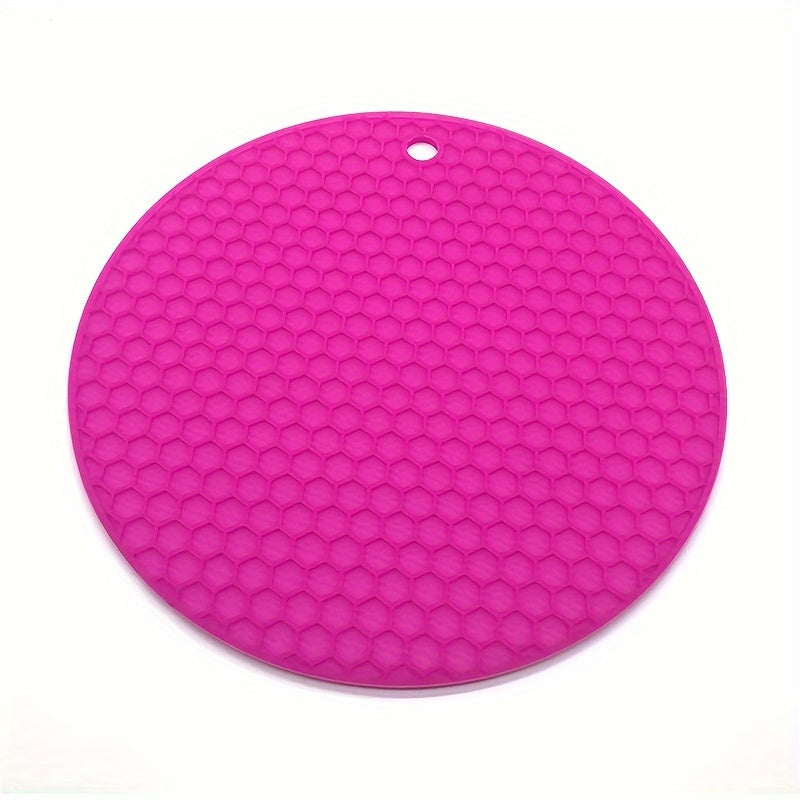 Round placemats with heat insulation, non-slip cup coasters, and pot pads for kitchen use.