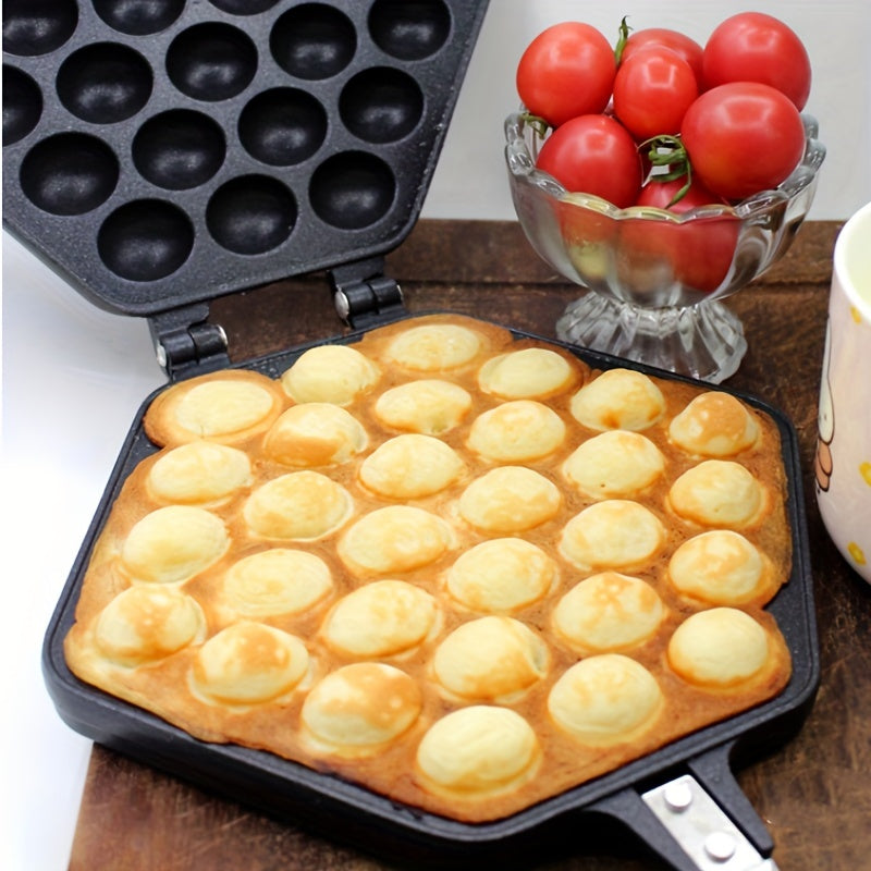 Non-Stick Aluminum Egg Waffle Pan - Ideal for Making Delicious Breakfasts and Kitchen Creations