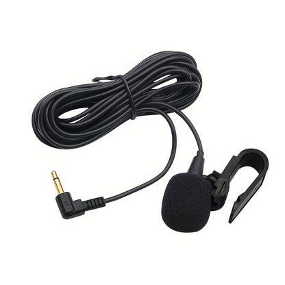 Car audio microphone with 3.5mm clip jack plug, ideal for professionals.