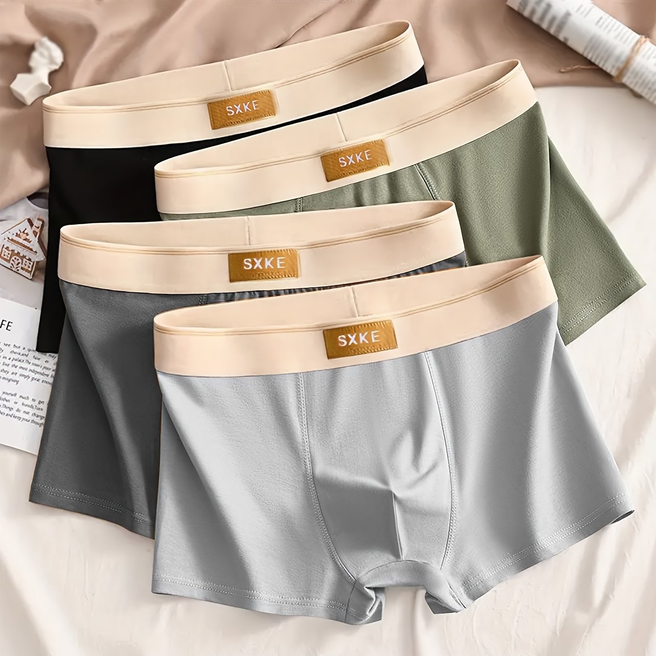 Breathable cotton underwear for students in large sizes, featuring a loose fit.