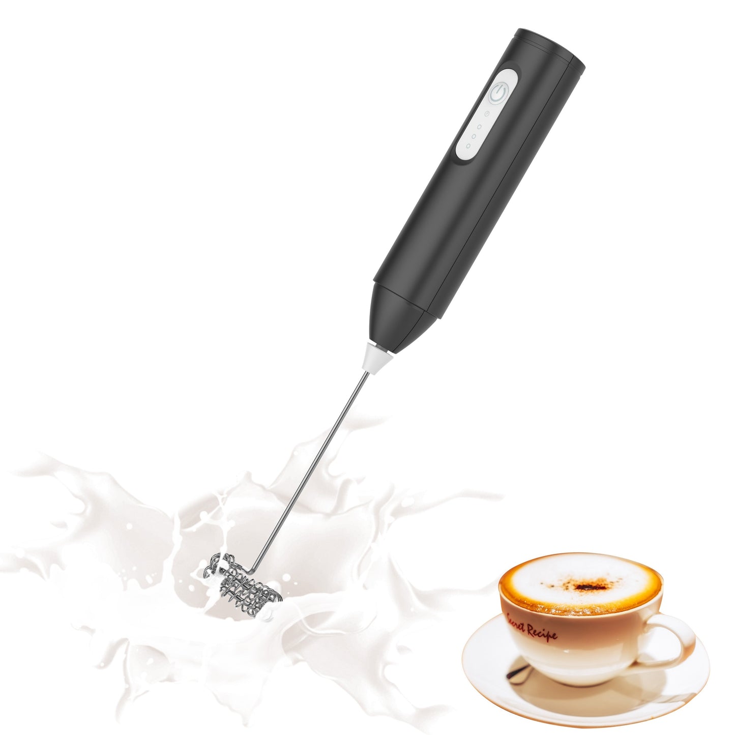 This electric milk frother features a stainless steel whisk and is USB rechargeable. It has 3 adjustable foam levels and a handheld design, making it perfect for coffee, latte, cappuccino, hot chocolate, matcha, and even egg dishes. Available in white