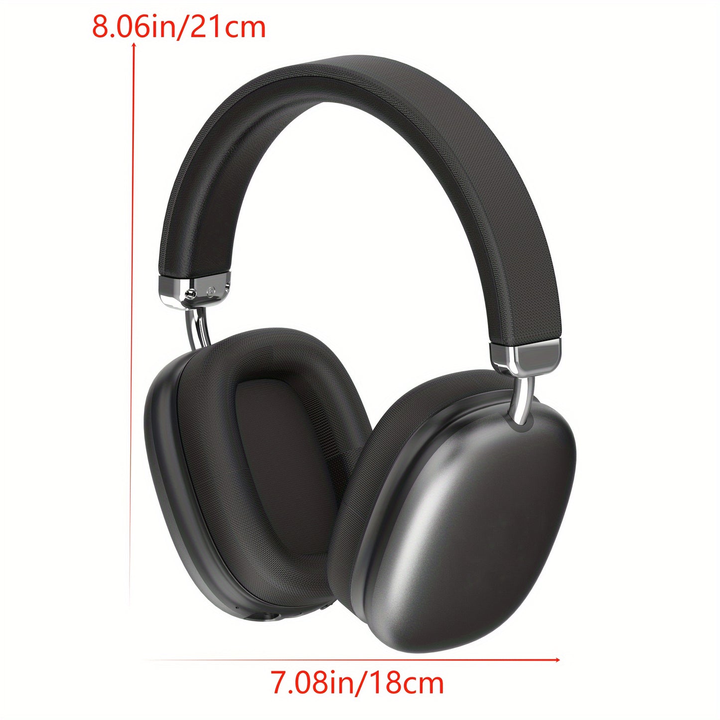 Wireless over-ear headphones with themed designs, push button volume control, USB Type-C charging, 200mAh battery, 3.5mm jack, closed-back earcups, condenser mic, compatible with tablets