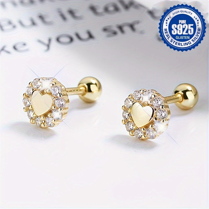 New Fashion 925 Sterling Silver Thread Stud Earrings exude a Simple yet Elegant Atmosphere. These Hypoallergenic Jewelry Love Ear Bone Studs are designed for Women with a distinct Personality. The Simple Style and Versatile Ear Jewelry make them a