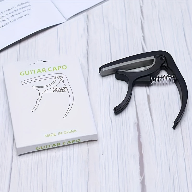 Nylon Guitar Capo for Acoustic, Classical, Electric Guitars & Ukuleles - Quick Change, Easy Tuning - Durable Black ABS Material