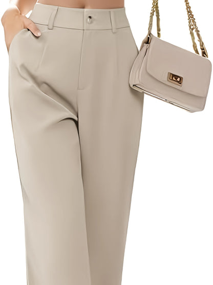 Stylish straight leg pants for women, perfect for office or casual wear.