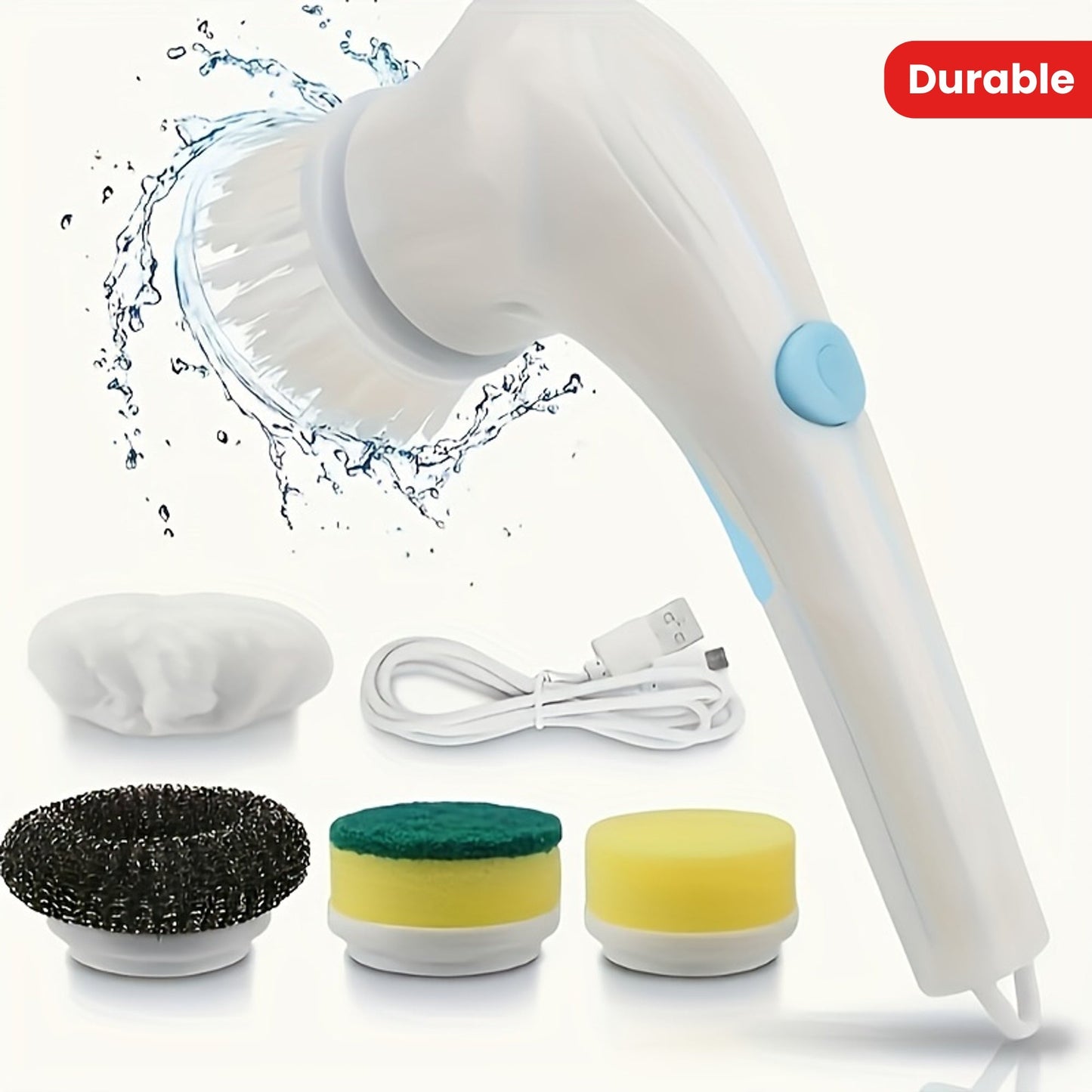 Get your hands on the 1 set of the Multi-Functional Electric Cleaning Brush that comes with 5 brush heads. This magic brush is designed for use in the kitchen, bathroom, living room, and bedroom. Made with durable plastic and an ergonomic handle, this