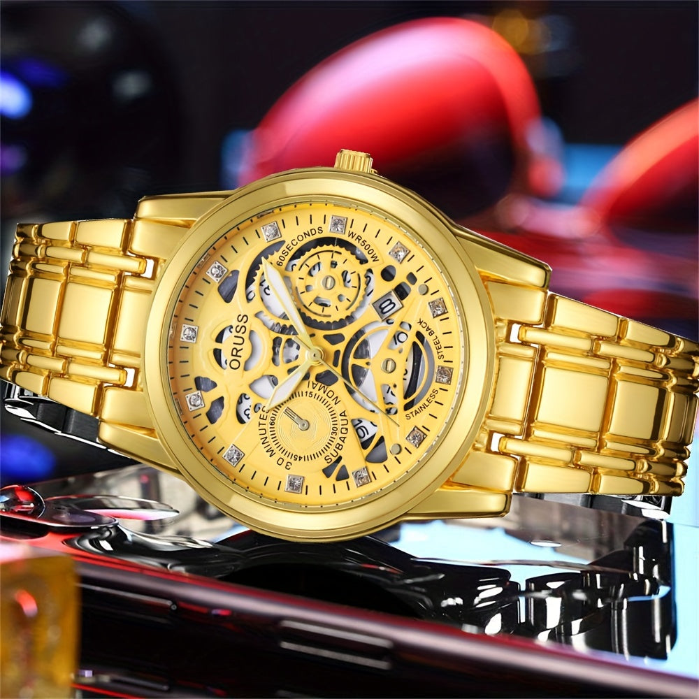 Men's Authentic Fashion Watches featuring Handsome Hollow Set Design in Classic Style