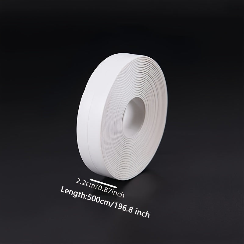 Waterproof and mold-resistant self-adhesive sealing tape ideal for kitchen and bathroom sinks and floors. Durable and easy to clean.