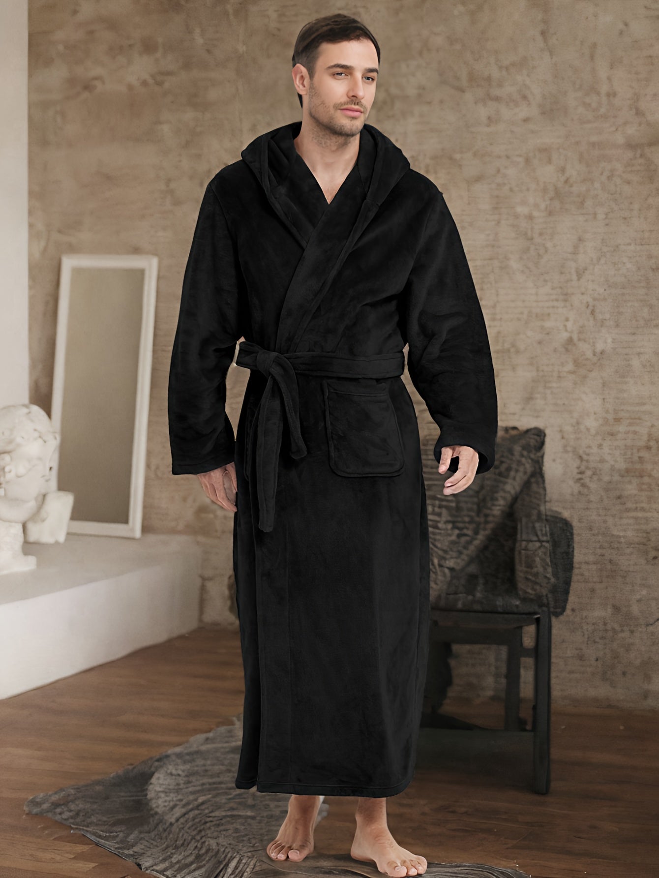 Warm, Couples' Flannel Robe - Cozy Loungewear for Fall/Winter