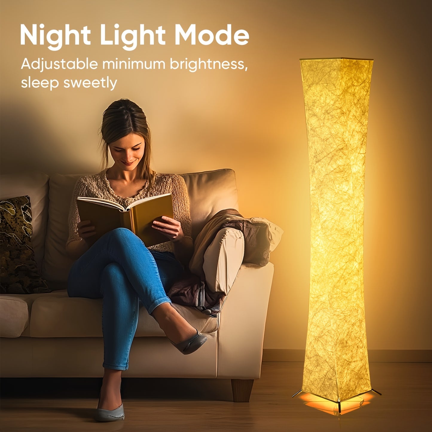 Modern LED floor lamp, 132.08cm, adjustable warm light, remote-controlled, USB powered, matte metal finish, space-themed home decor for bedroom, living room, game room.