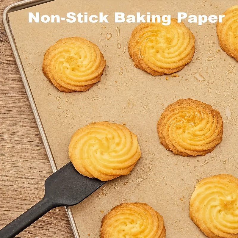 50 pieces of high-quality baking liners that are non-stick and premium, ensuring easy cleanup for both roasting and baking. These food-safe liners can be used in air fryers and ovens, making them versatile for various cooking needs. Perfect for cooking