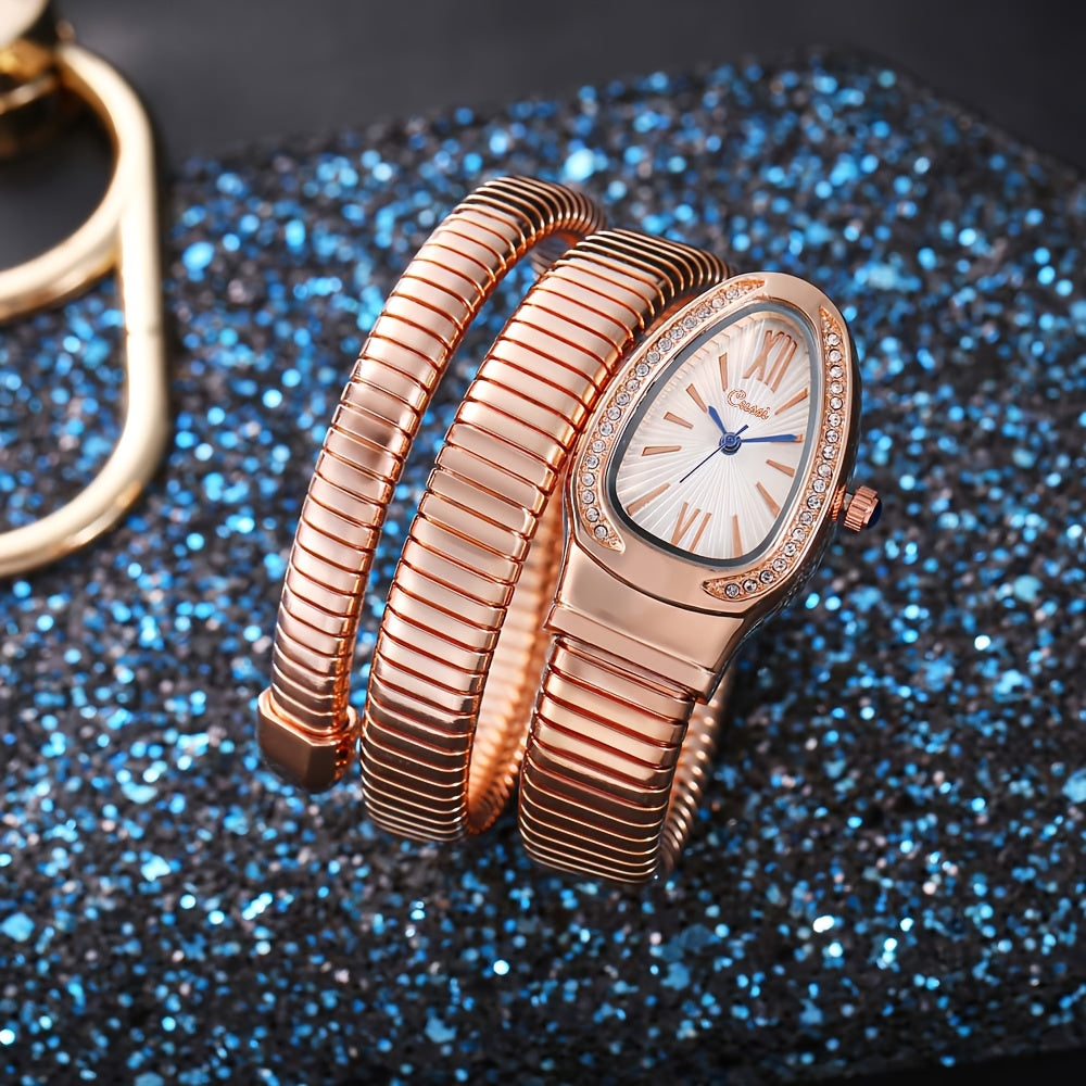 Stylish and creative ladies' bracelet watch with charm.