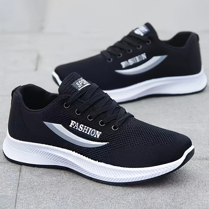 Breathable running sneakers for men with lace-up design, PVC sole, and versatile style; ideal for summer and casual wear.