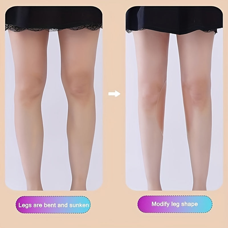 Silicone calf patches for invisible leg correction, designed for O/X-Leg shape adjustment with comfortable self-adhesive support