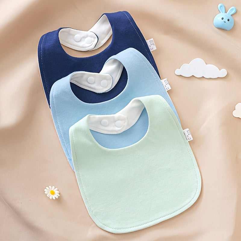 Soft U-shaped adjustable waterproof bibs made of cotton for drooling, ideal for feeding at home and on the go.