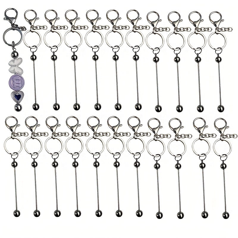 8pcs/22pcs DIY Silvery Ladies Keychain for Halloween, Easter, and Christmas