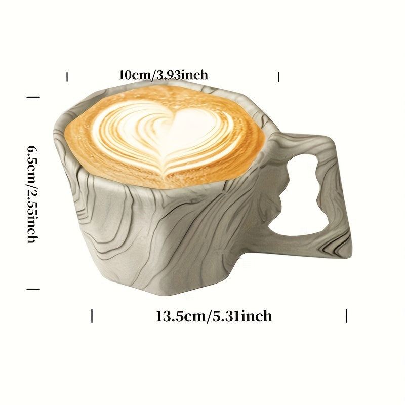 Восьмиугольная керамическая кофейная кружка с креативным дизайном, подходящая для всех сезонов, станет отличным подарком.