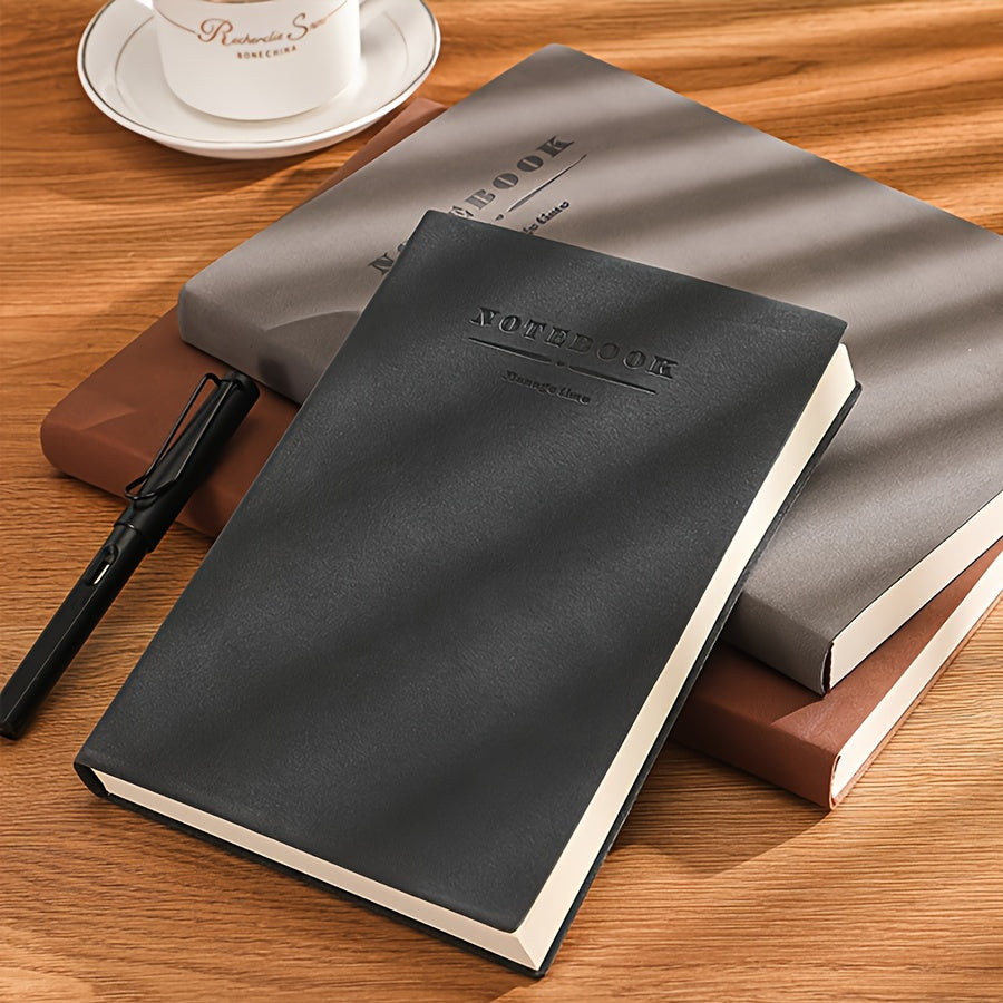 A5 360-page notebook with premium paper & soft cover, water-resistant, personalized, English text, includes sticky notes - great for school & office use