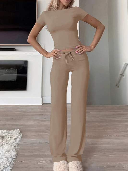 Kardashian-inspired Modal Ribbed Loungewear Set