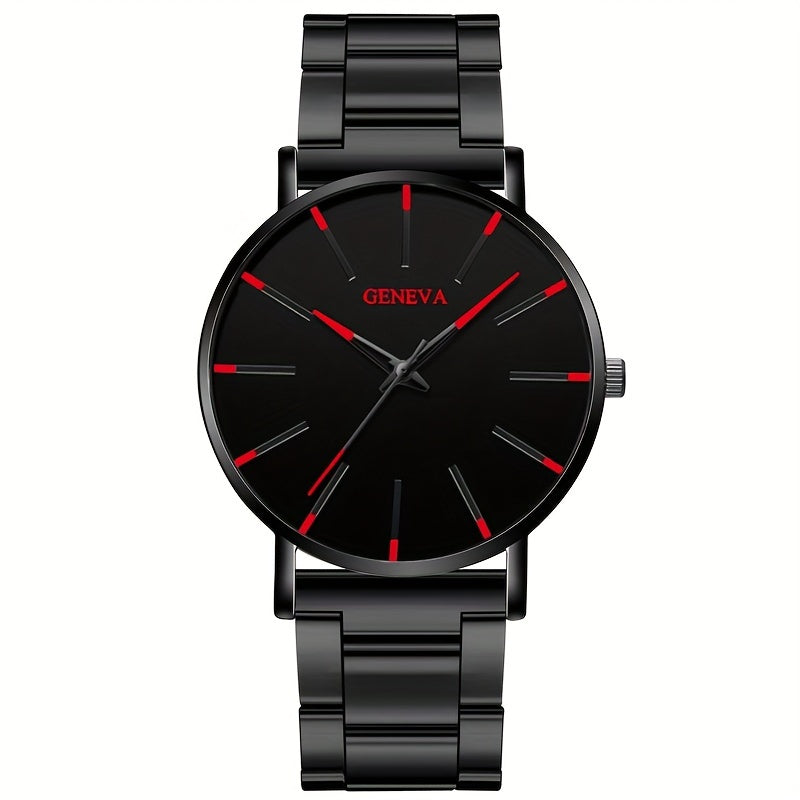 Timeless Men's Quartz Watch with Minimalistic Business Design, Perfect for Gifting