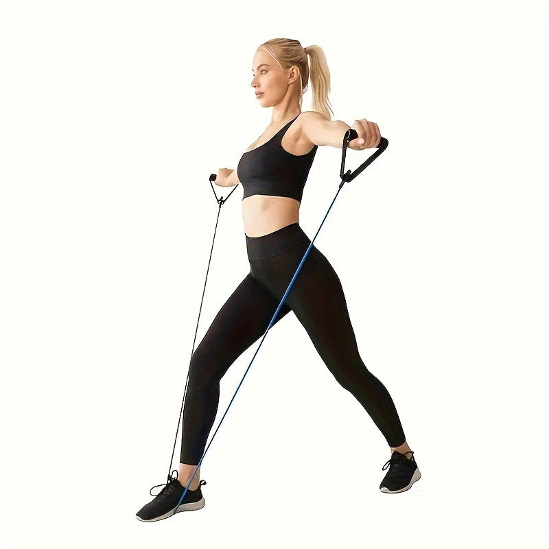 Premium TPE Resistance Band - U-shaped with comfort handles in red/green/black; ideal for home workouts & strength training.