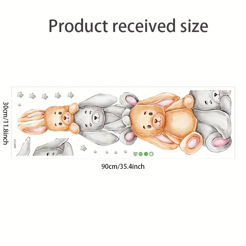 Cute cartoon bear decal for walls and windows.