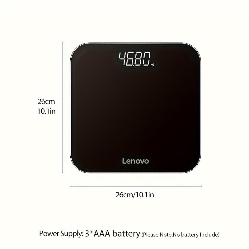 Lenovo Digital Bathroom Scale accurately measures weight up to 400lb/180kg without batteries.