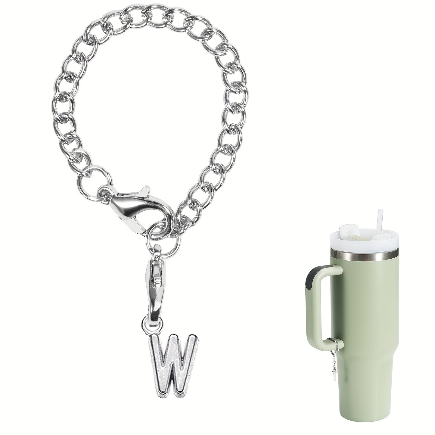 1-pc letter charm accessory for tumblers and water bottles.