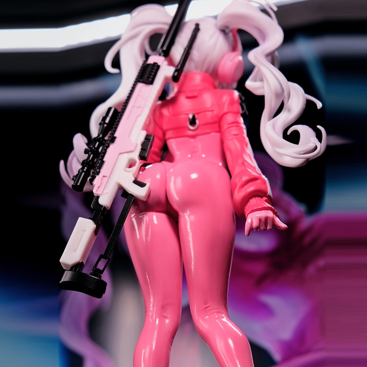 Seductive Pink Warrior Anime Figure: 18+ PVC Collectible, Ideal Gift for Otaku, Car, Home Decor, Desktop Display