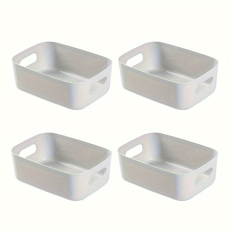 Set of 4 Cosmetic Storage Boxes for Desktop, Wardrobe, Household, Kitchen, Bathroom, Bedroom, and Office. Versatile Storage Solution for Trinkets, Underwear, and Household Supplies.