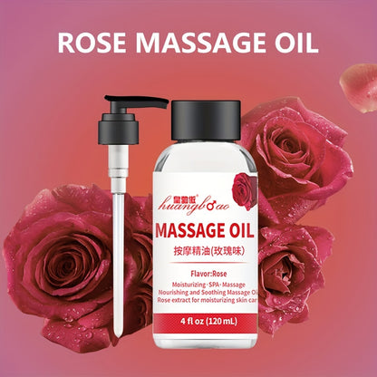 1pc Sensual Rose Massage Oil for Couples - Romantic Full Body Massage Oil for Date Night, Valentine's Day Present for Intimacy