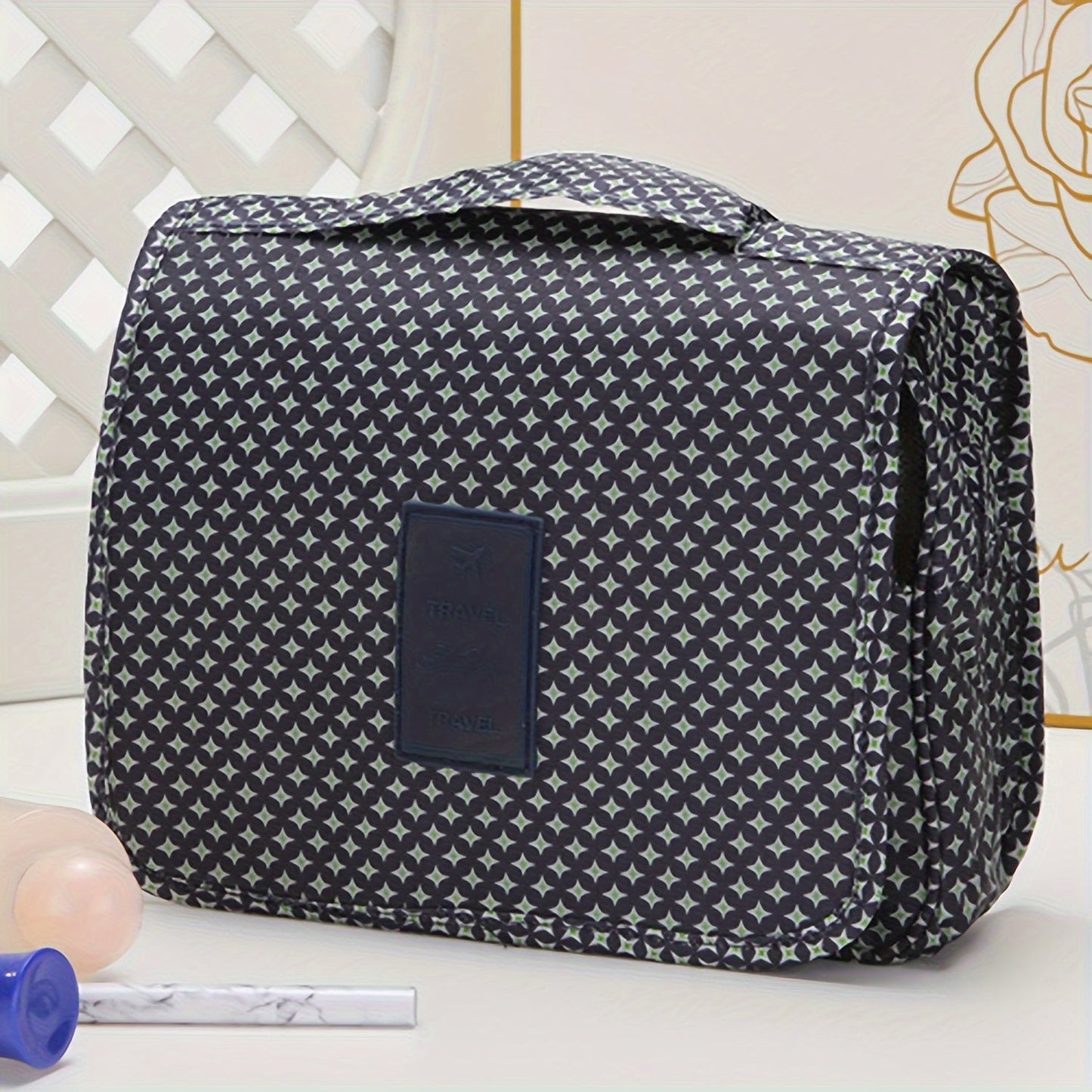 The Travel Organizer Bag is well-equipped for all your needs, with multiple layers for dry/wet separation. Ideal for moms and makeup storage, this bag is made of durable polyester and comes in stylish striped, green, and blue options.