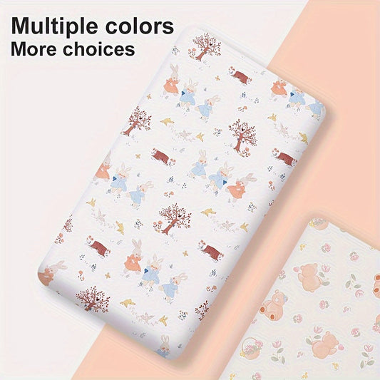 Soft Knit Fabric Crib Sheet for Newborns and Toddlers in Animal Print - Not Waterproof, Machine Washable with Pull-On Closure - Perfect for Christmas, Halloween, and Thanksgiving Gifts.