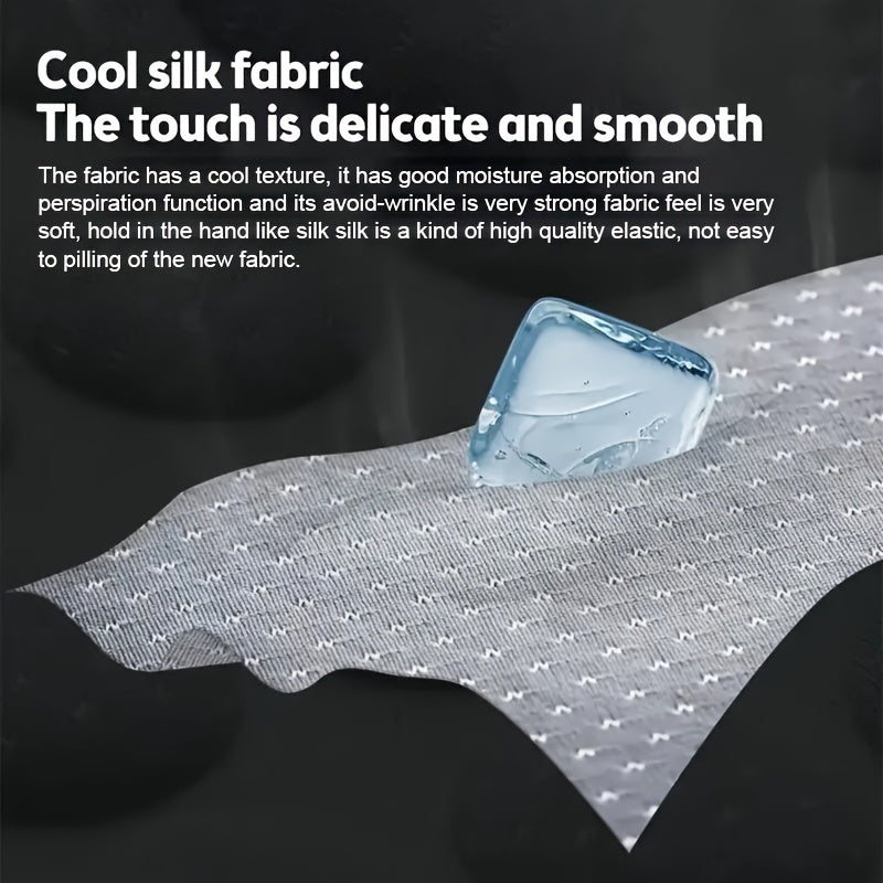 Cooling car seat cushion with breathable fabric, easy install and no-tie design for all seasons.