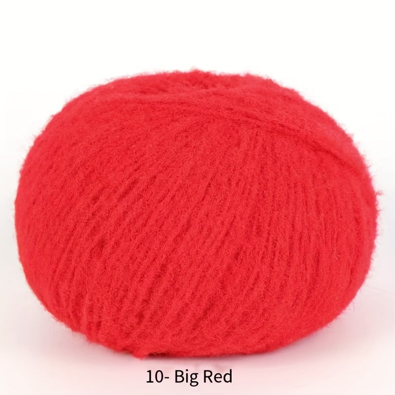 Soft velvet yarn roll made of skin-friendly nylon fiber, 40g mixed color, perfect for DIY hand-knitted plush items like dolls, scarves, blankets, hats, and small accessories.