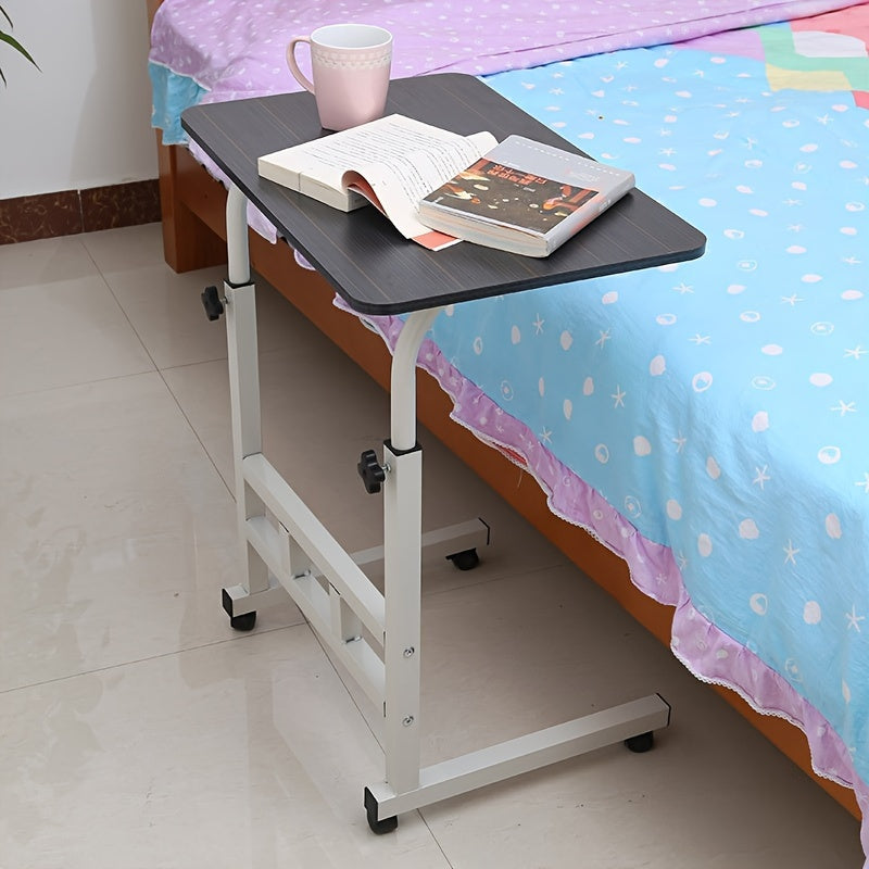 Adjustable & portable laptop desk made of sleek wood for home, sofa, or bedside use.