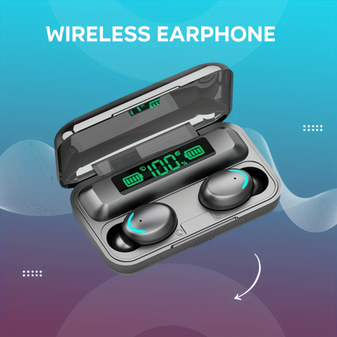 Briame Hi-Fi Stereo TWS Wireless Earbuds with Touch Control, Noise Isolation, Mic, Digital Display, and Emergency Charging Case - Ideal for Gamers and Athletes.