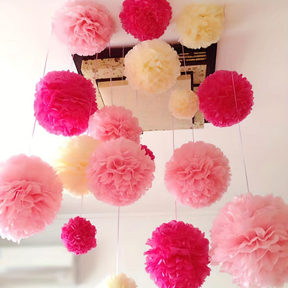 9 elegant paper flower balls for weddings, birthdays, parties, and graduations - decorative hanging ornaments that require no electricity.