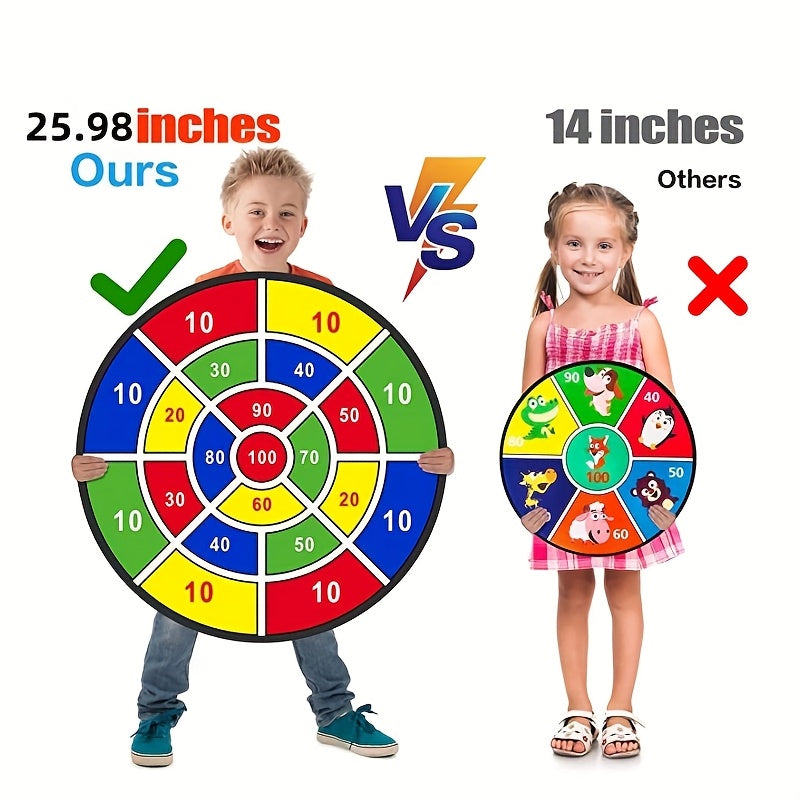 Get ready for hours of fun with the 12-piece Sticky Dart Board Game Set! Perfect for indoor or outdoor play, this interactive party game is a great way for families to bond. This educational throwing toy for kids makes a perfect Christmas, Halloween, or