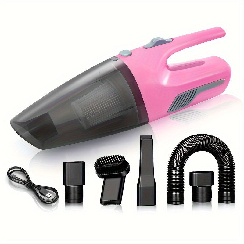 Handheld Wireless Car and Home Vacuum Cleaner with Dual-Use High Power, USB Charging. Mini Vacuum Cleaner for Home and Car with Low Noise Operation.