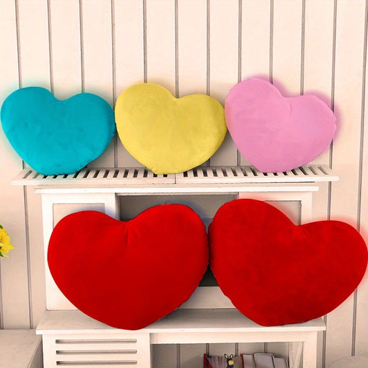 One Love Pillow Cushion, Plush and Multicolor Heart Pillow Available