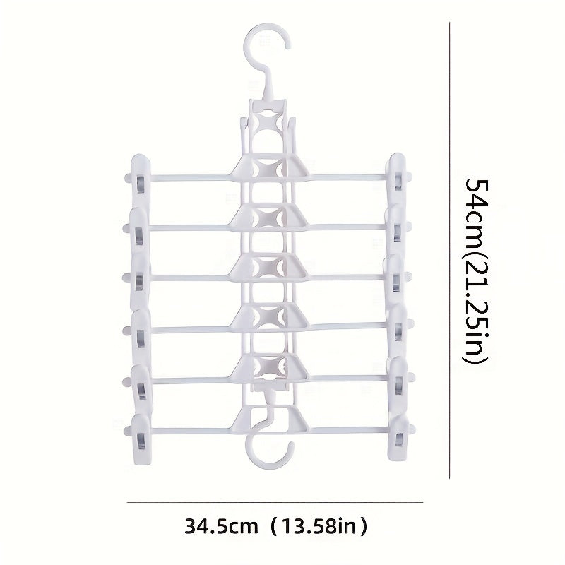 Single piece of Pants Hanger that is foldable, multi-layered, space-saving, and non-slip. It can be used as a Trouser Rack, Wardrobe Storage Rack, Magic Hanging Clothes Rack, and Multi-functional Storage Rack.