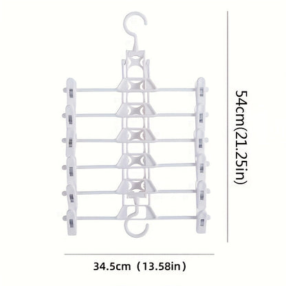 Single piece of Pants Hanger that is foldable, multi-layered, space-saving, and non-slip. It can be used as a Trouser Rack, Wardrobe Storage Rack, Magic Hanging Clothes Rack, and Multi-functional Storage Rack.