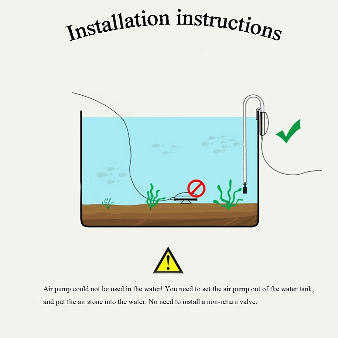 A USB aquarium oxygen pump with dual ports and air stone operates quietly and automatically, ideal for fish tanks or aquariums.